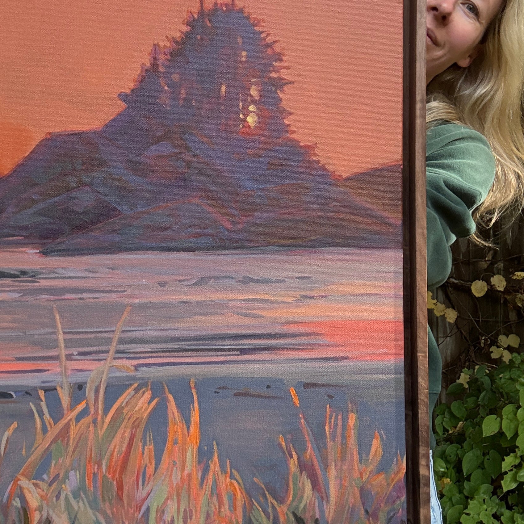 Cox Bay Evening Light | 24 in x 18 in | Walnut