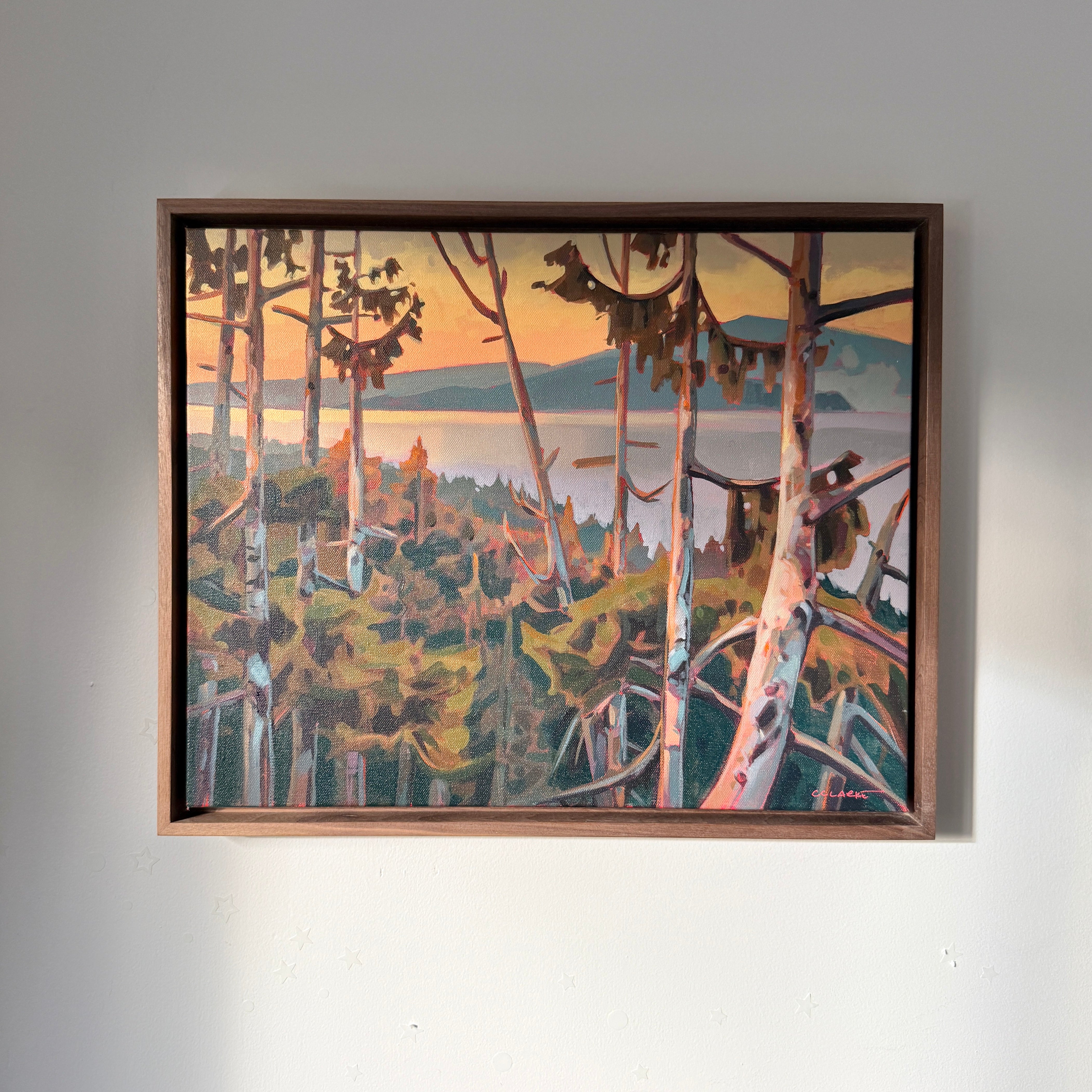 Through the Trees | 16 in x 20 in | Walnut