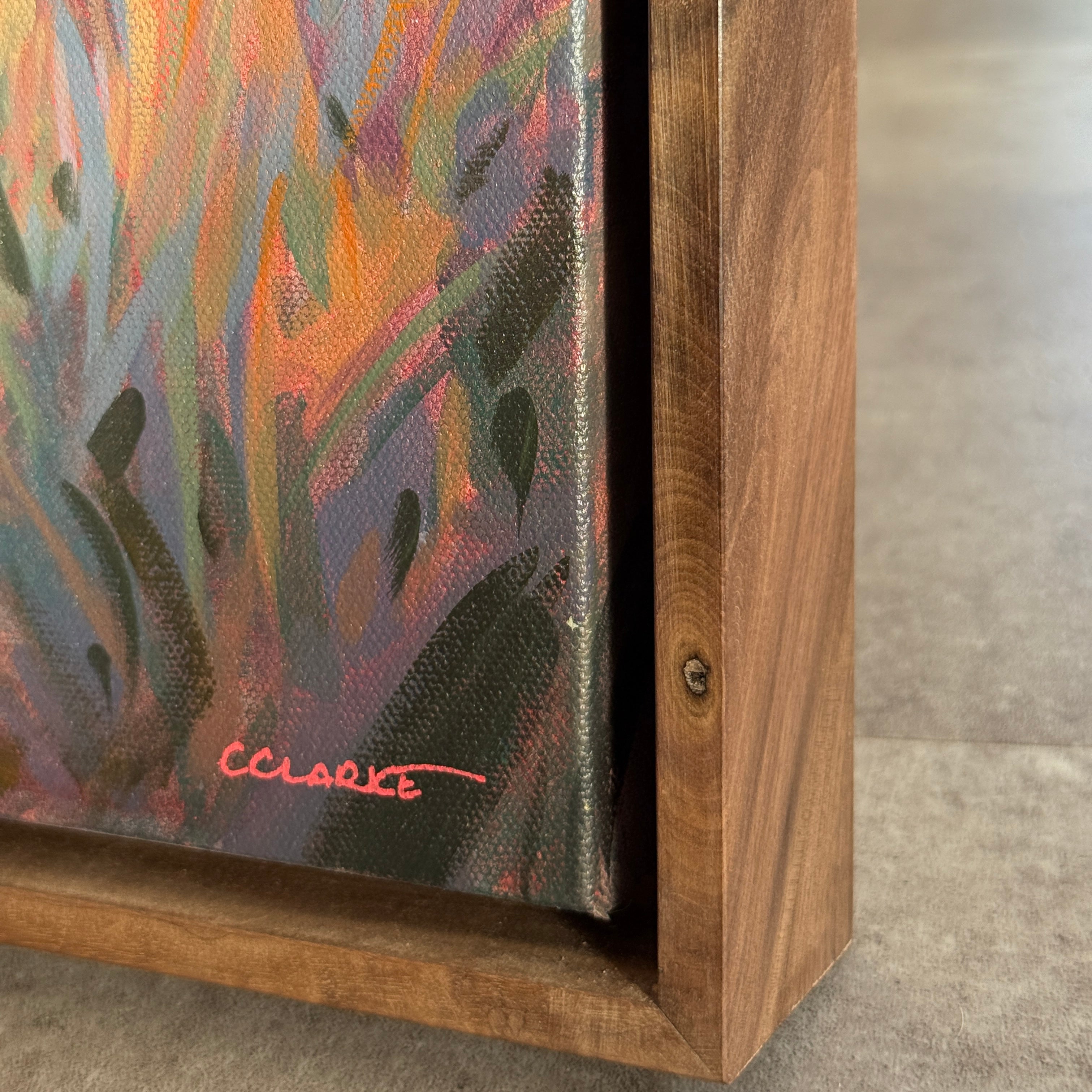 Cox Bay Evening Light | 24 in x 18 in | Walnut