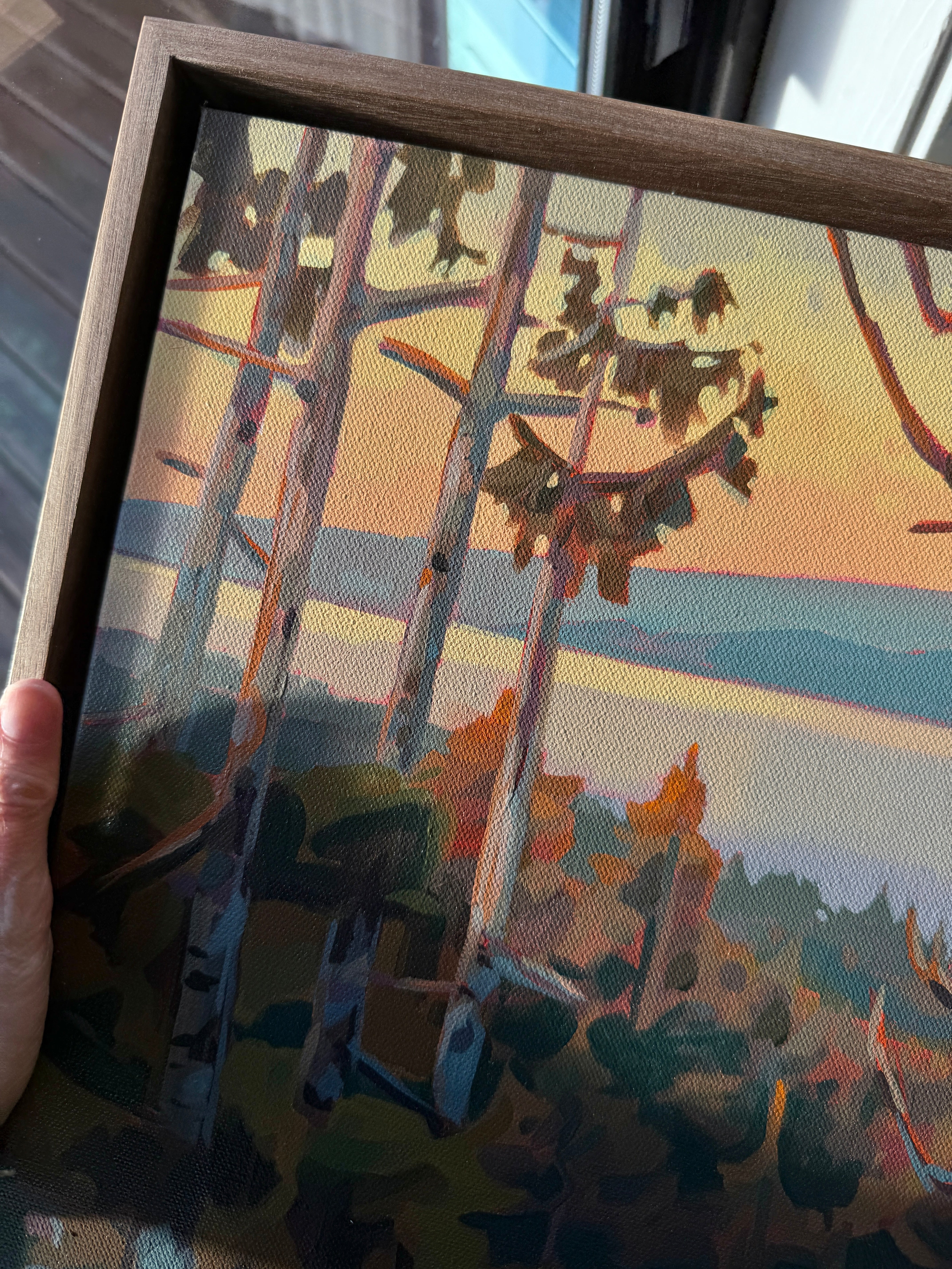 Through the Trees | 16 in x 20 in | Walnut