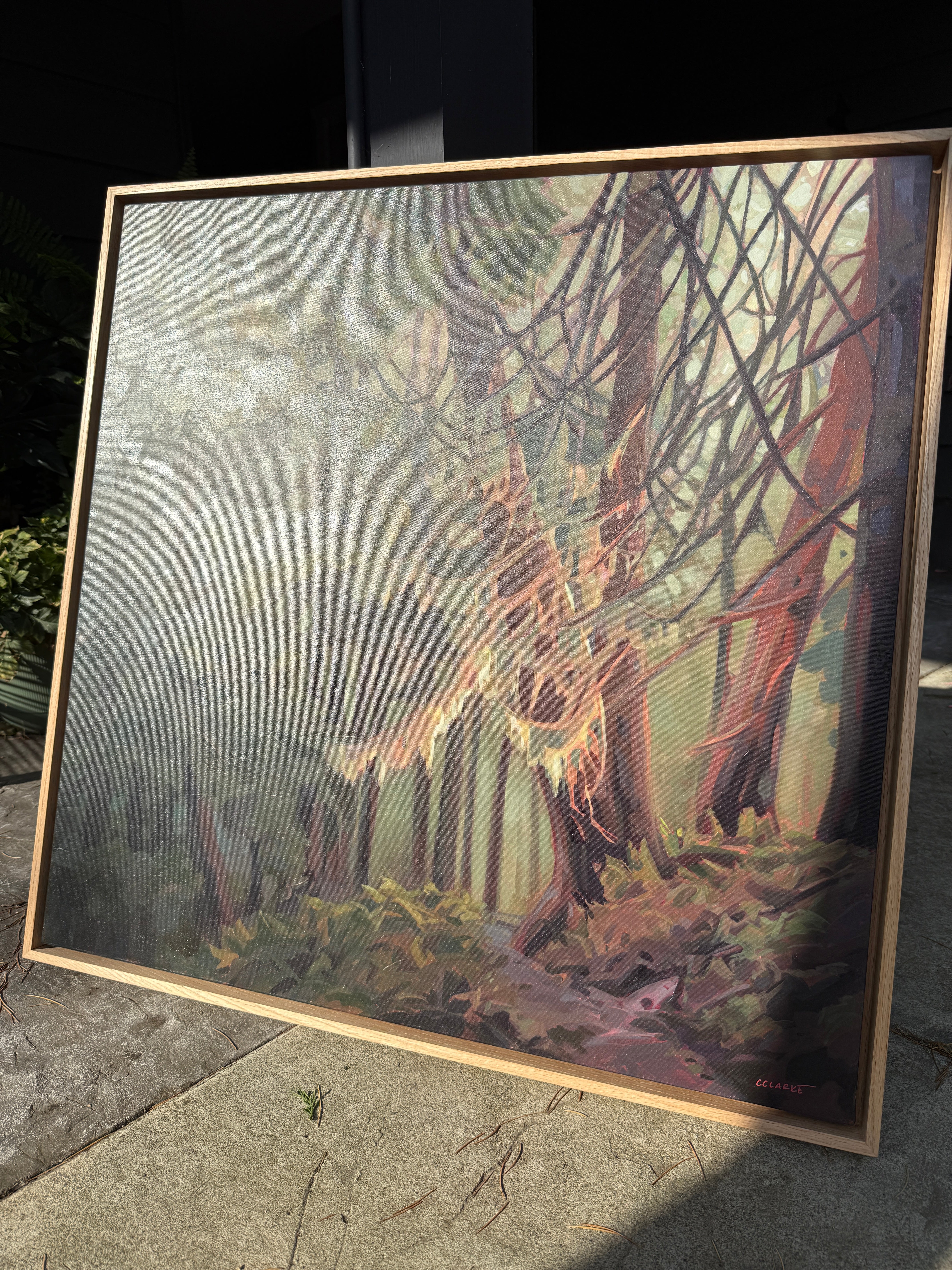 To Summit Trail | 30 in x 30 in | White Oak